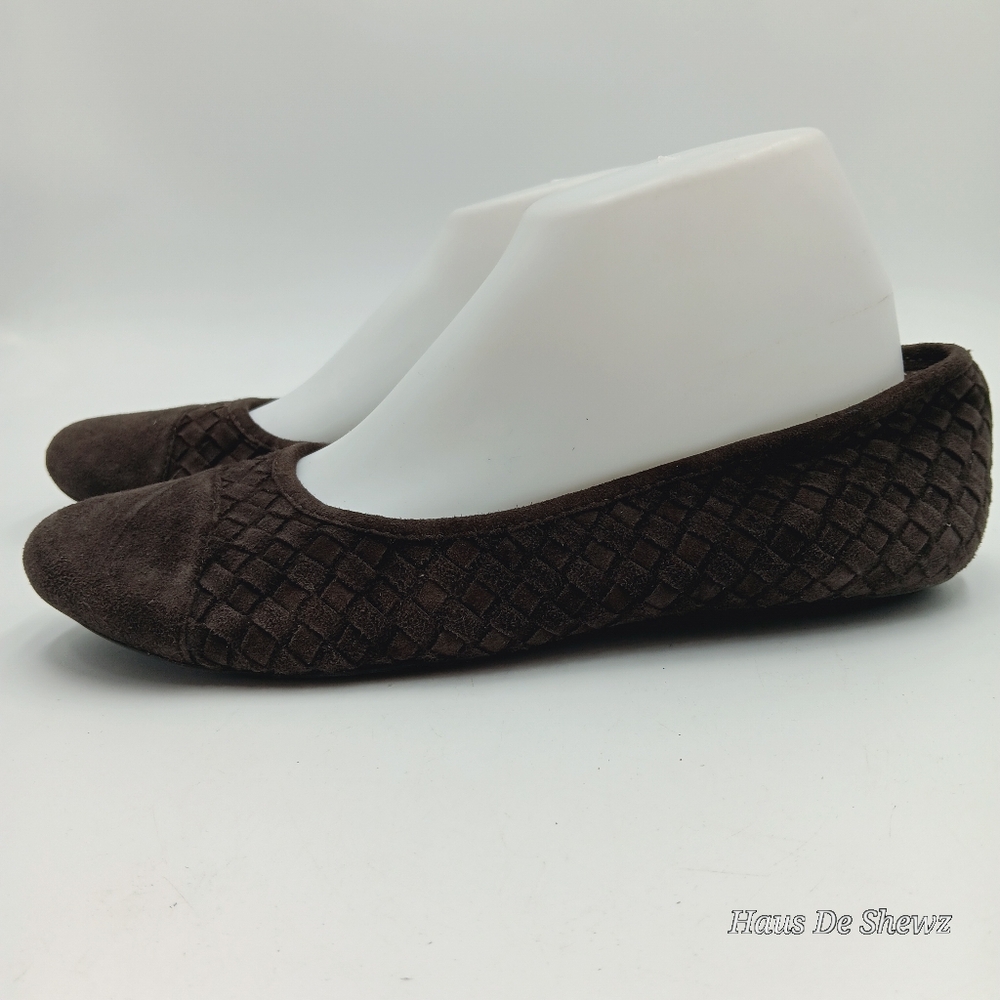 Vaneli Brown Textured Flats